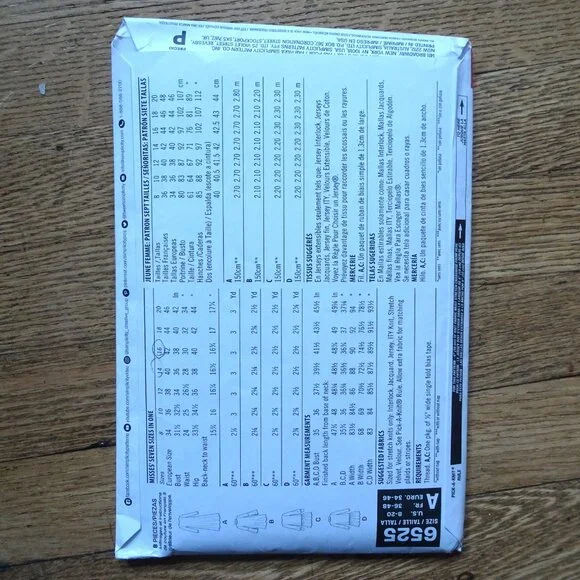 New Look 6525 Sewing Pattern - Picture 2 of 2